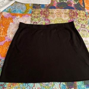 Black stretch mini skirt